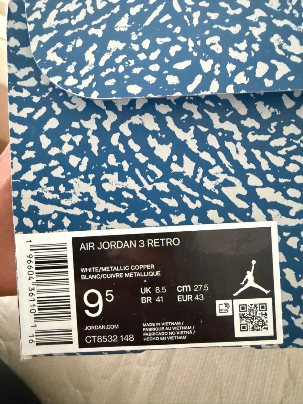 Air Jordan 3 Washington wizards men’s size 9.5